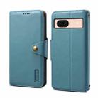 For Google Pixel 8a Denior Cowhide Texture Wallet Style Leather Phone Case(Blue) - 1