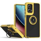 For Motorola Moto G Stylus 5G 2024 Q Shadow 1 Series TPU + PC Phone Case with Ring(Yellow) - 1