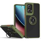 For Motorola Moto G Stylus 5G 2024 Q Shadow 1 Series TPU + PC Phone Case with Ring(Army Green) - 1