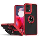 For Motorola Moto G24 / G04 Q Shadow 1 Series TPU + PC Phone Case with Ring(Red) - 1
