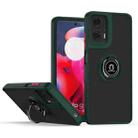 For Motorola Moto G24 / G04 Q Shadow 1 Series TPU + PC Phone Case with Ring(Dark Green) - 1