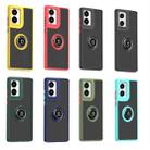 For Motorola Moto G85 Q Shadow 1 Series TPU + PC Phone Case with Ring(Black+Black) - 2