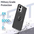 For Motorola Moto G85 Q Shadow 1 Series TPU + PC Phone Case with Ring(Black+Black) - 3