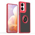 For Motorola Moto G85 Q Shadow 1 Series TPU + PC Phone Case with Ring(Red) - 1