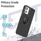 For Motorola Moto G55 Q Shadow 1 Series TPU + PC Phone Case with Ring(Black+Red) - 3
