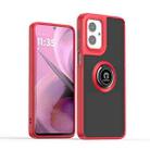 For Motorola Moto G55 Q Shadow 1 Series TPU + PC Phone Case with Ring(Red) - 1