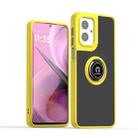 For Motorola Moto G55 Q Shadow 1 Series TPU + PC Phone Case with Ring(Yellow) - 1