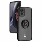 For Motorola Edge 30 Neo Q Shadow 1 Series TPU + PC Phone Case with Ring(Black+Red) - 1