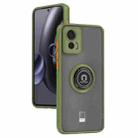 For Motorola Edge 30 Neo Q Shadow 1 Series TPU + PC Phone Case with Ring(Army Green) - 1