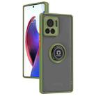 For Motorola Edge 30 Ultra Q Shadow 1 Series TPU + PC Phone Case with Ring(Army Green) - 1
