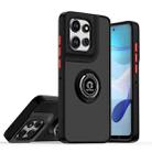 For Motorola Edge 50 Neo Q Shadow 1 Series TPU + PC Phone Case with Ring(Black+Red) - 1