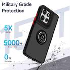 For Motorola Edge 50 Neo Q Shadow 1 Series TPU + PC Phone Case with Ring(Black+Black) - 2