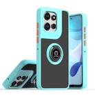 For Motorola Edge 50 Neo Q Shadow 1 Series TPU + PC Phone Case with Ring(Sky Blue) - 1