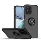 For Motorola Moto G 5G 2023 Q Shadow 1 Series TPU + PC Phone Case with Ring(Black+Black) - 1