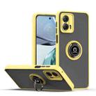 For Motorola Moto G 5G 2023 Q Shadow 1 Series TPU + PC Phone Case with Ring(Yellow) - 1