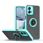 For Motorola Moto G 5G 2023 Q Shadow 1 Series TPU + PC Phone Case with Ring(Sky Blue) - 1