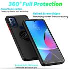 For Motorola Moto G Play 2023 Q Shadow 1 Series TPU + PC Phone Case with Ring(Black+Black) - 2
