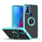 For Motorola Moto G Play 2023 Q Shadow 1 Series TPU + PC Phone Case with Ring(Sky Blue) - 1