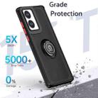 For Motorola Edge 2024 Q Shadow 1 Series TPU + PC Phone Case with Ring(Black+Red) - 2