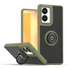 For Motorola Edge 2024 Q Shadow 1 Series TPU + PC Phone Case with Ring(Army Green) - 1