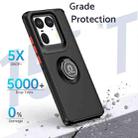 For Motorola Edge 50 Ultra Q Shadow 1 Series TPU + PC Phone Case with Ring(Black+Red) - 2