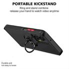 For Motorola Moto G35 Q Shadow 1 Series TPU + PC Phone Case with Ring(Black+Black) - 3