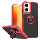 For Motorola Moto G35 Q Shadow 1 Series TPU + PC Phone Case with Ring(Red) - 1