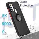 For Motorola Moto G60 / G60s Q Shadow 1 Series TPU + PC Phone Case with Ring(Black+Black) - 2