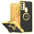 For Motorola Moto G60 / G60s Q Shadow 1 Series TPU + PC Phone Case with Ring(Yellow) - 1