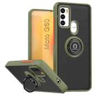 For Motorola Moto G60 / G60s Q Shadow 1 Series TPU + PC Phone Case with Ring(Army Green) - 1
