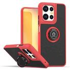For Motorola Moto G75 5G Q Shadow 1 Series TPU + PC Phone Case with Ring(Red) - 1