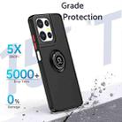 For Motorola Moto G75 5G Q Shadow 1 Series TPU + PC Phone Case with Ring(Red) - 2
