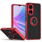 For OPPO A78 5G Q Shadow 1 Series TPU + PC Phone Case with Ring(Red) - 1