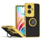 For OPPO A79 5G Q Shadow 1 Series TPU + PC Phone Case with Ring(Yellow) - 1