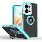 For OPPO Reno13 Pro Global Q Shadow 1 Series TPU + PC Phone Case with Ring(Sky Blue) - 1