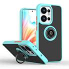 For OPPO Reno13 F Q Shadow 1 Series TPU + PC Phone Case with Ring(Sky Blue) - 1