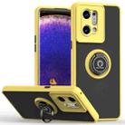 For OPPO Find X5 Q Shadow 1 Series TPU + PC Phone Case with Ring(Yellow) - 1