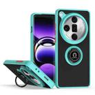 For OPPO Find X7 Q Shadow 1 Series TPU + PC Phone Case with Ring(Sky Blue) - 1
