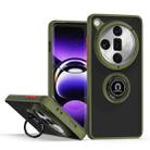 For OPPO Find X7 Ultra Q Shadow 1 Series TPU + PC Phone Case with Ring(Army Green) - 1