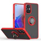 For OPPO Reno7 Z 5G Q Shadow 1 Series TPU + PC Phone Case with Ring(Red) - 1