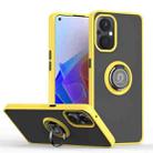 For OPPO Reno7 Z 5G Q Shadow 1 Series TPU + PC Phone Case with Ring(Yellow) - 1