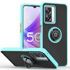 For OPPO A57 5G 2022 Q Shadow 1 Series TPU + PC Phone Case with Ring(Sky Blue) - 1