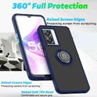 For OPPO A57 5G 2022 Q Shadow 1 Series TPU + PC Phone Case with Ring(Army Green) - 2