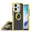 For OPPO A3 4G / A40 4G / A40M Q Shadow 1 Series TPU + PC Phone Case with Ring(Yellow) - 1