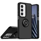 For OPPO A3 Pro 5G / A3 5G / A80 5G Q Shadow 1 Series TPU + PC Phone Case with Ring(Black+Black) - 1