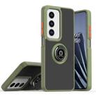 For OPPO A3 Pro 5G / A3 5G / A80 5G Q Shadow 1 Series TPU + PC Phone Case with Ring(Army Green) - 1