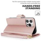 For iPhone 16 Pro Max Multi-Card Wallet RFID Leather Phone Case(Rose Gold) - 3