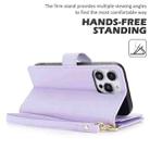 For iPhone 16 Pro Max Multi-Card Wallet RFID Leather Phone Case(Light Purple) - 3