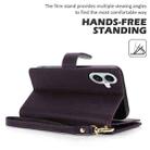 For iPhone 16 Plus Multi-Card Wallet RFID Leather Phone Case(Dark Purple) - 3