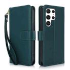 For Samsung Galaxy S24 Ultra 5G Multi-Card Wallet RFID Leather Phone Case(Green) - 1